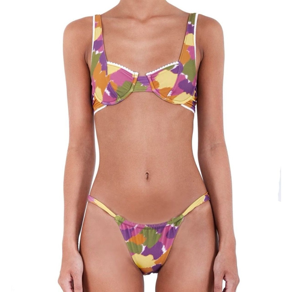 Bamba swim Mona amore dry brush bikini balconette underwire bra cheeky bikini